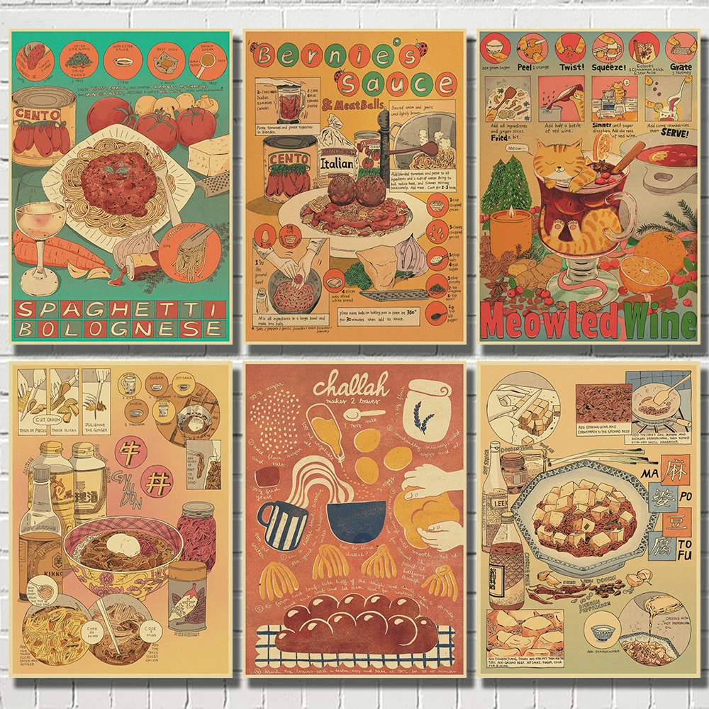 Popular Anime Recipes Treats Japanese Food Poster HD Poster Home Room Bar Cafe Decor Art Wall Painting Picture