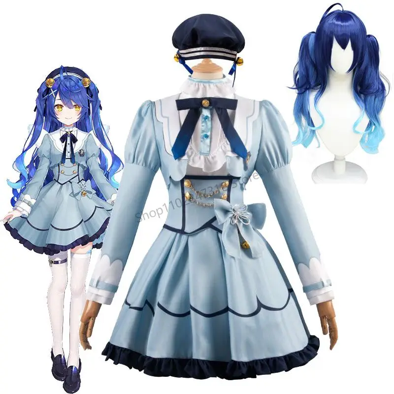 

Nijisanji Amamiya Kokoro Cosplay Costume Accessories VTuber Wigs Props Virtual YouTuber Princess Dress Halloween Party Dressing