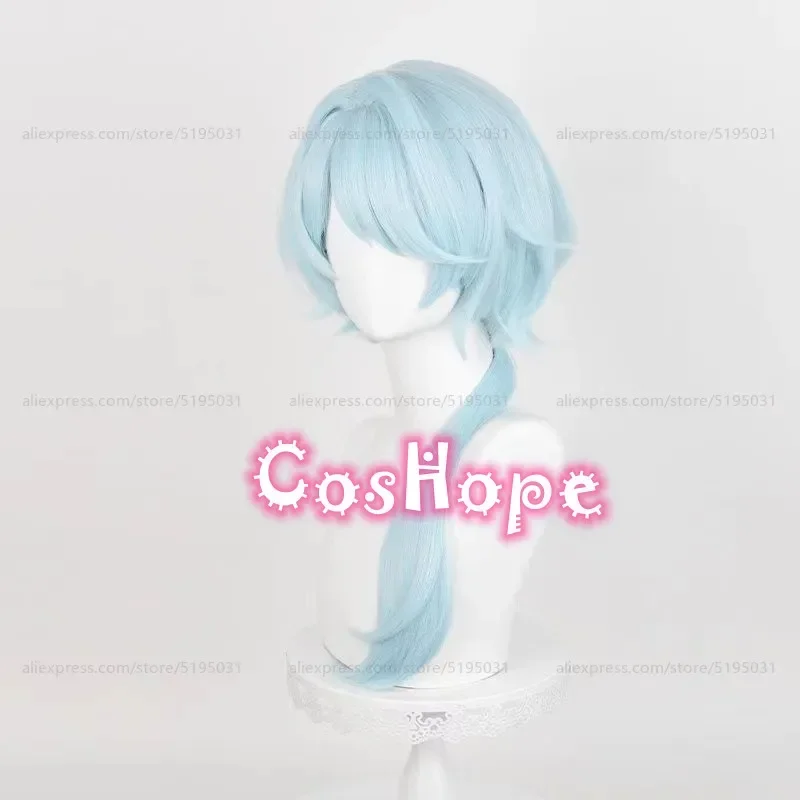 Misha cosplay wig 70cm long light blue wig anime cosplay wigs heat resistant synthetic wigs