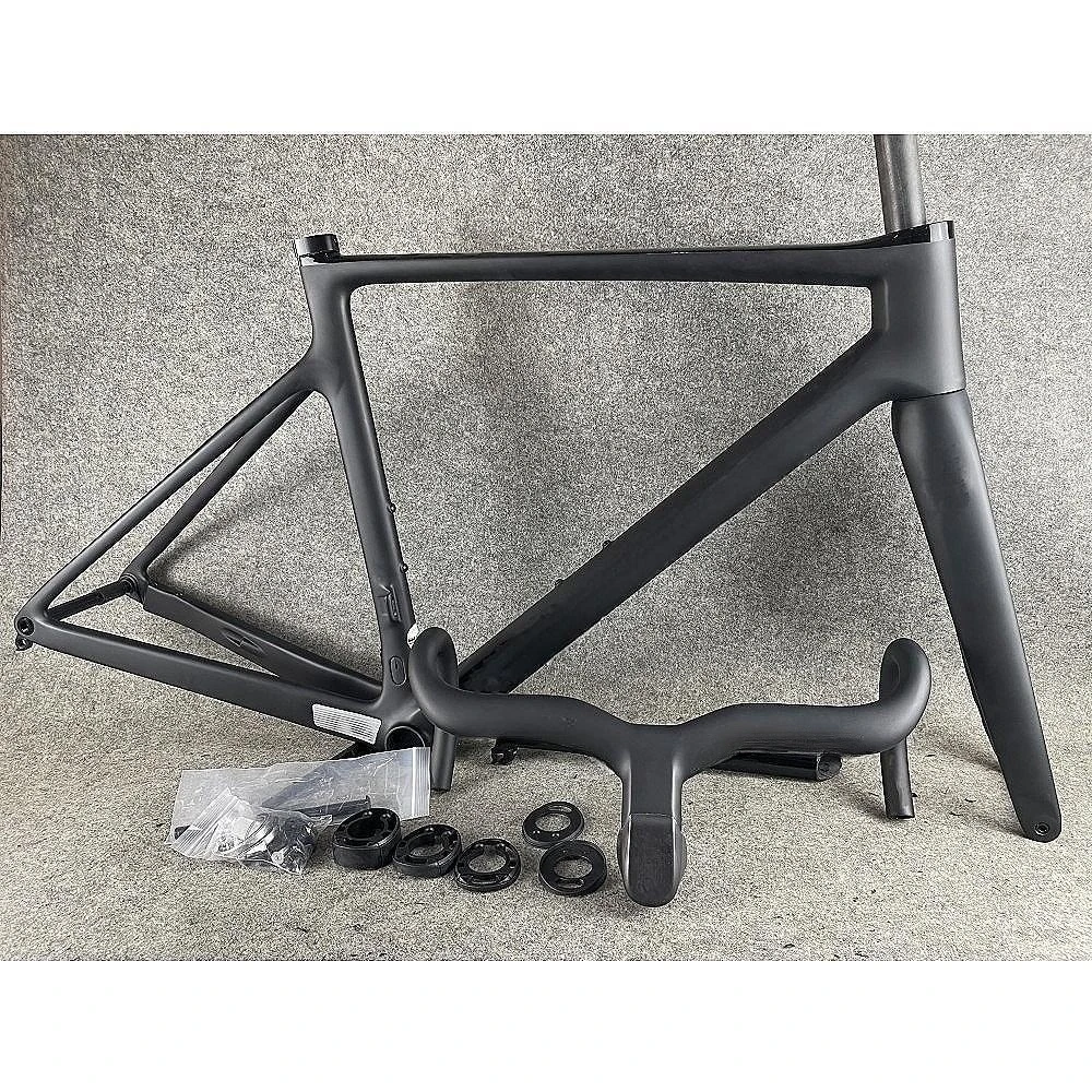 

Road Carbon Fiber Addict Rc Frame Speed Bike Frames T1000 BB86 Disc Brake Racing Bicycle Frameset + Handlebar Custom Logo DPD