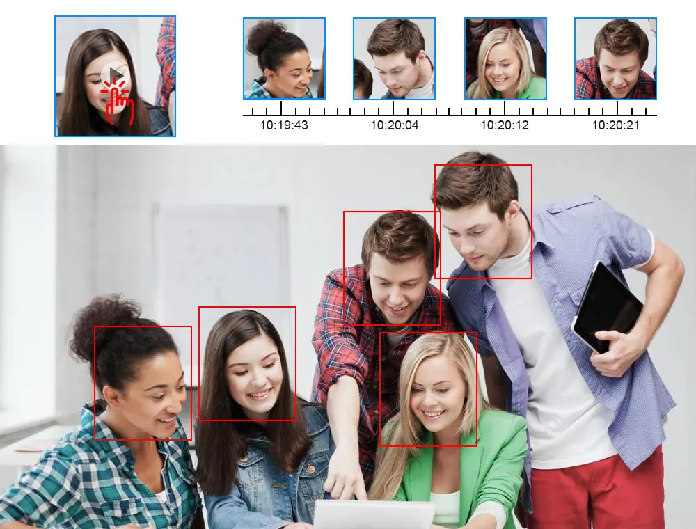 Wistino 4k sistema de cámaras de seguridad interior 8MP Poe cámara Ip detección de movimiento Audio visión nocturna cámara a prueba de vandalismo Kit Nvr