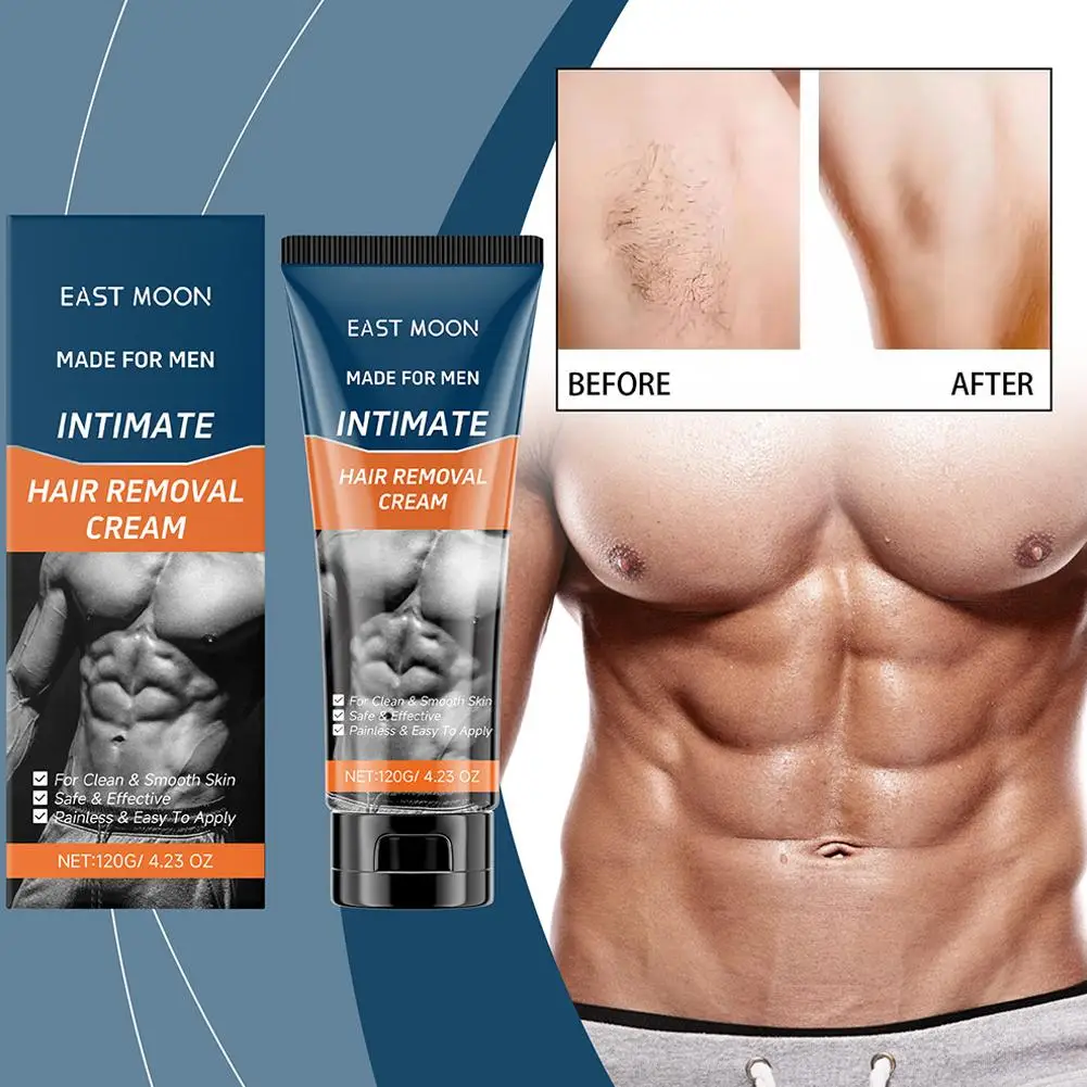 كريم إزالة الشعر 120 جرام، كريم إزالة الشعر للرجال، غير مؤلم وصنع للرجال Y2I0 #1