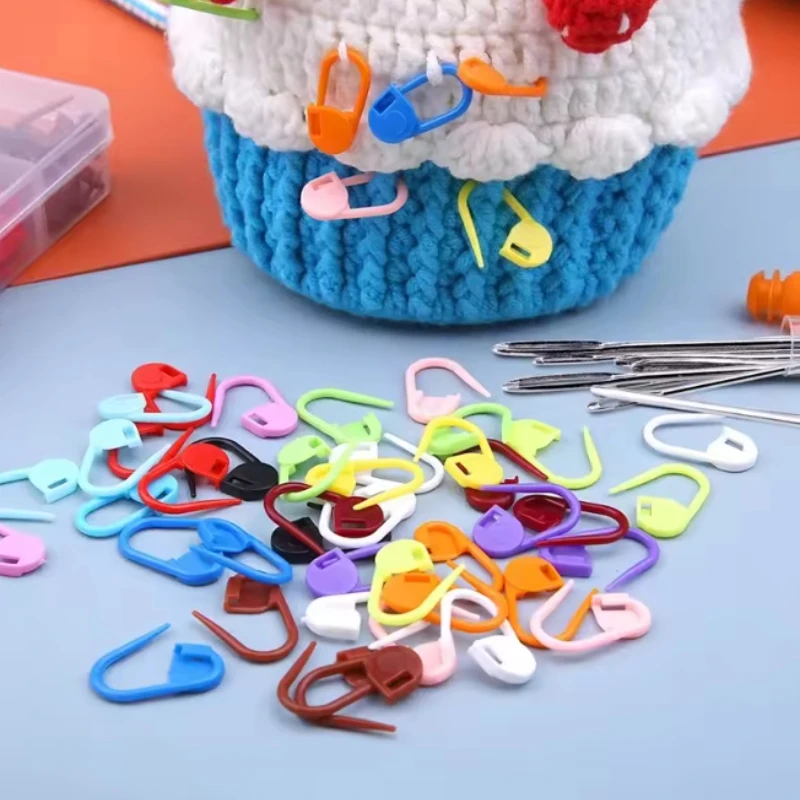 120Pcs Mixed Color Plastic Pins for Knitting Accessories