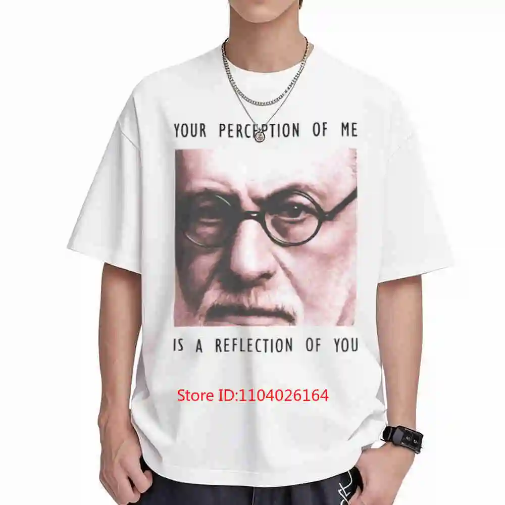 Freud Sigmund Psychoanalysis Quote Signature Short Sleeve Tee 100% Cotton T-Shirt