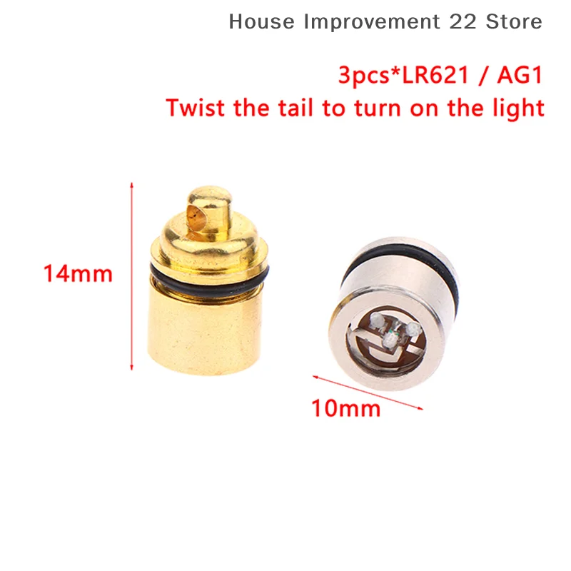 2Pcs Mini LED Light Key Chain Luminated Keyring Pendant Colorful Mini Electronic Light Keyring Flashlight Lamp Keychain