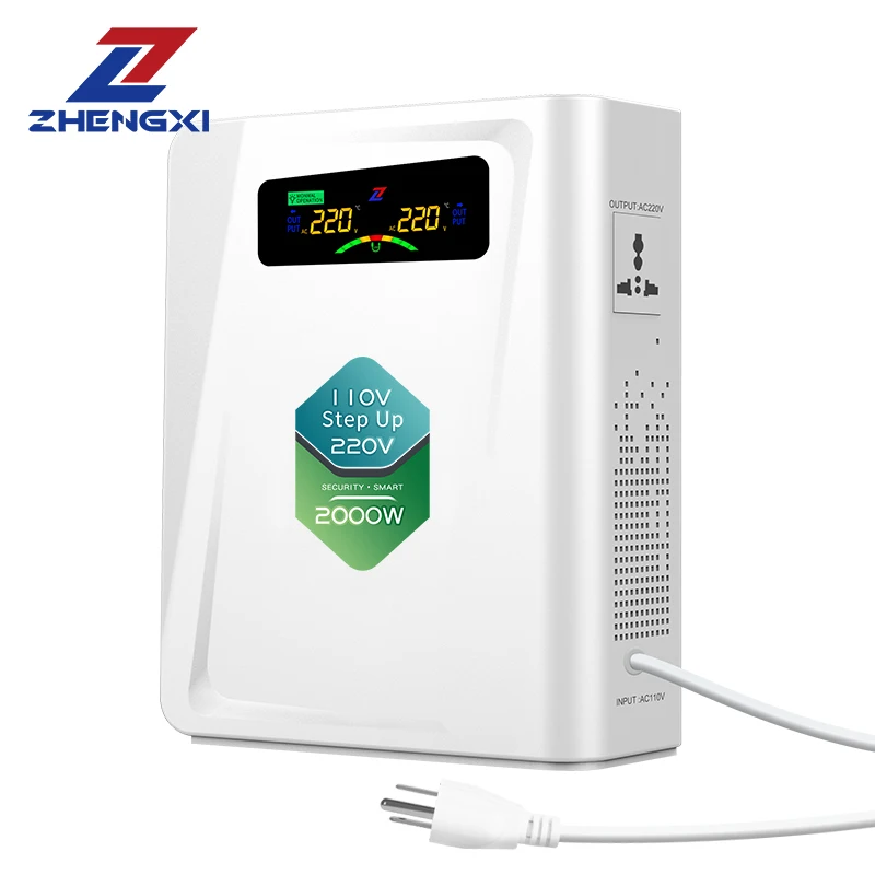 JYK-2000VA 2000W High Precision Toroidal Step-up Voltage Converter Transformer 110V/100V to 220V AC for Home Use