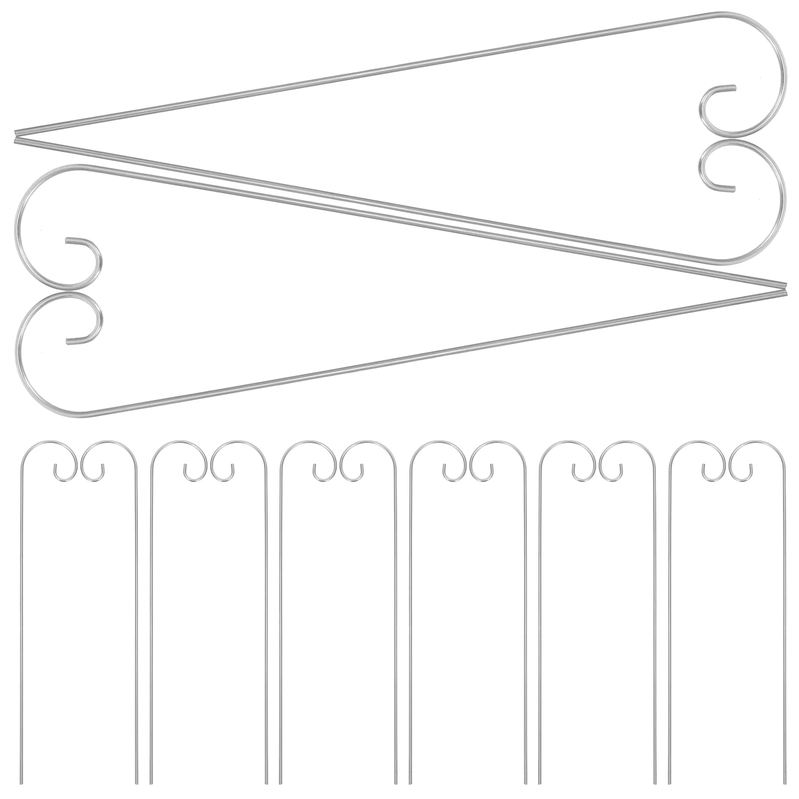 30pcs Plant Label Hooks Hanging Rods Garden Decor Iron Stakes Shepherd Versatile Outdoor Furniture
