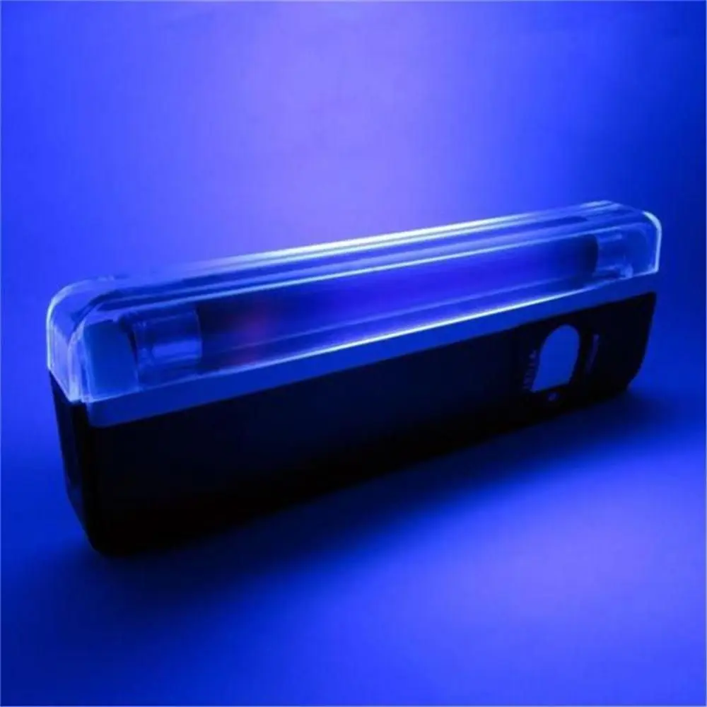 Violet LED Tube Bulb Handheld Light Battery Blacklight 6V Ultraviolet Lamp Money Detector Portable UV