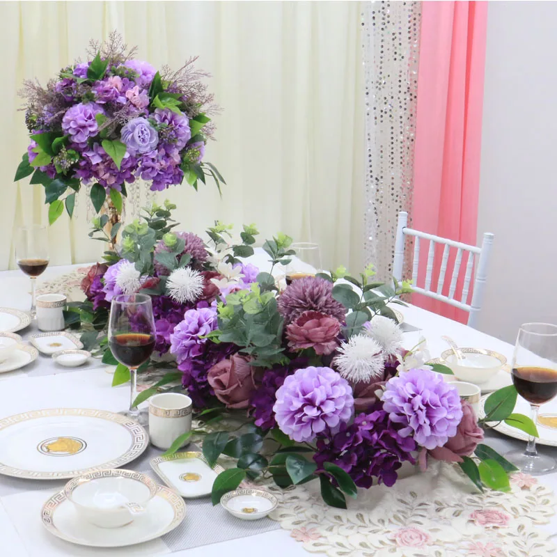 50/100CM Artificial Flowers For Wedding Decoration Rose Flower Arrangement Background Marriage Backdrop Photo Props Flower Wall