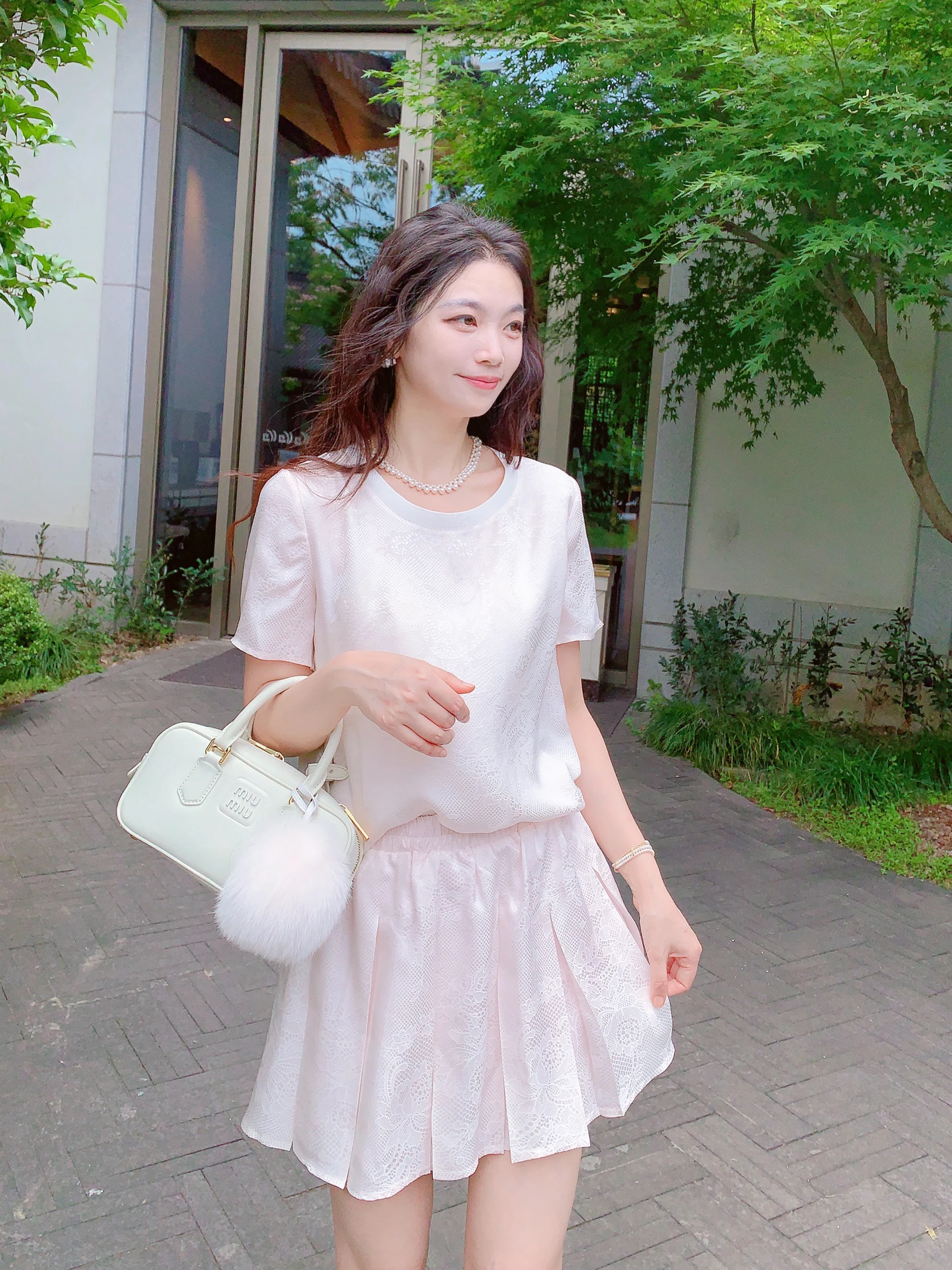 

Шелковая плиссированная юбка MissLuxury Pink Girl из 100% шелка для женщин, летняя, универсальная, повседневная, для школы и путешествий