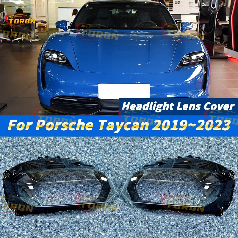 

For Porsche Taycan 2019 2020 2021 2022 2023 Car Headlight Lens Cover Headlamp Shade dust cover for headlights car accessories