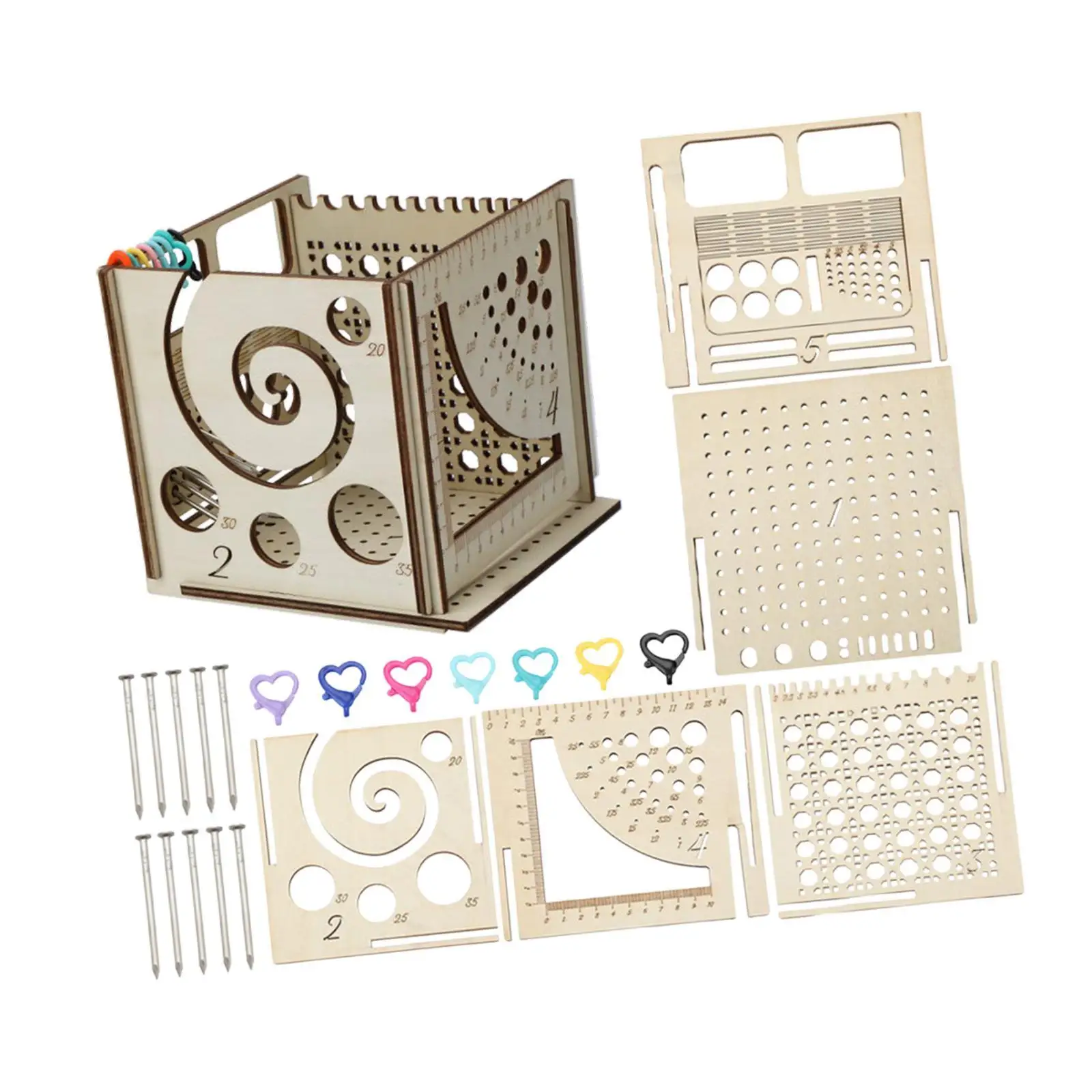 Cuenco de hilo de madera, caja de almacenamiento de hilo de ganchillo para esposa, amantes del tejer, hermana