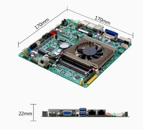 i5-1235U Mini-ITX Motherboard 12th 10Core Intel CPU IPC SBC Embedded Ultra-thin Mainboard with 6COM i226 DC12V DDR4 8USB EDP VGA