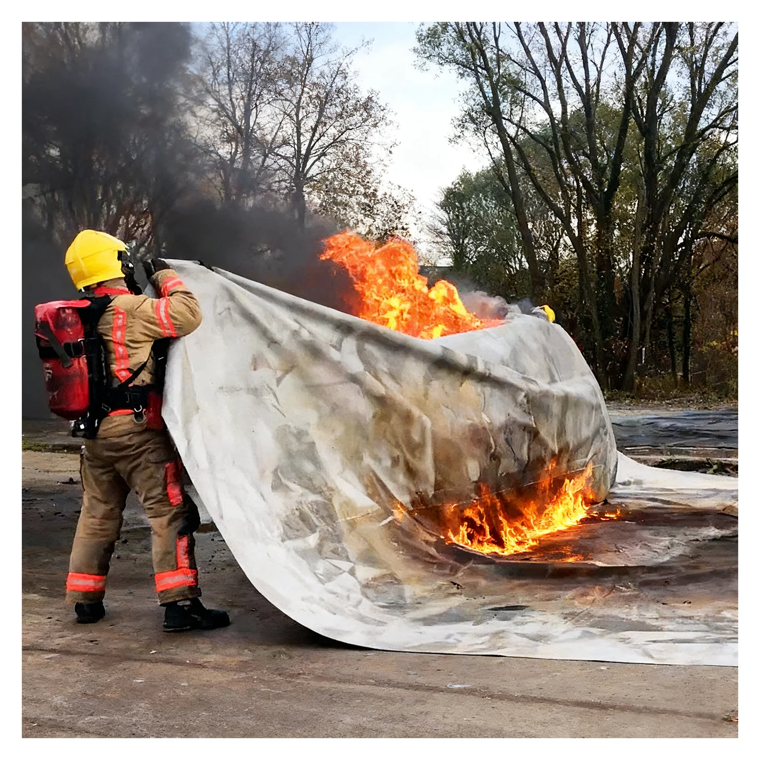 

3*4m 6*8m 4*4m 9*8m 10*10m High Temperature Electric Vehicle EV Car Fire Blanket