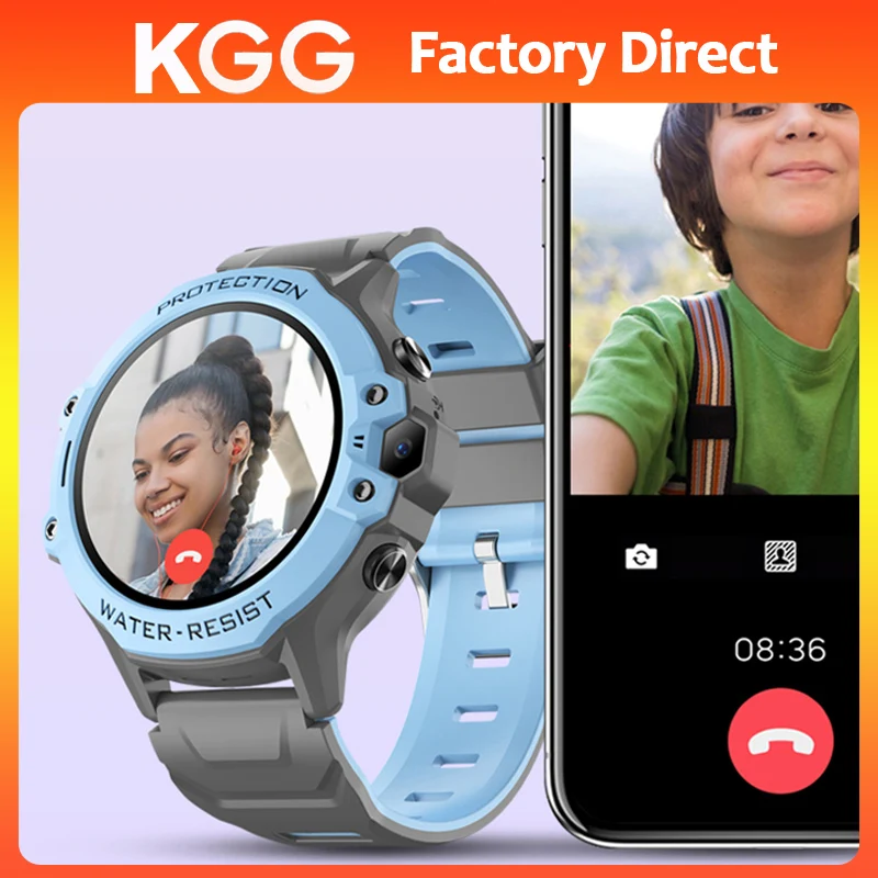 4G Kids Smart Watch Phone GPS LBS WIFI Location SOS Video Call Remote Monitor IP67 Waterproof  Smartwatch Children Clock 2024