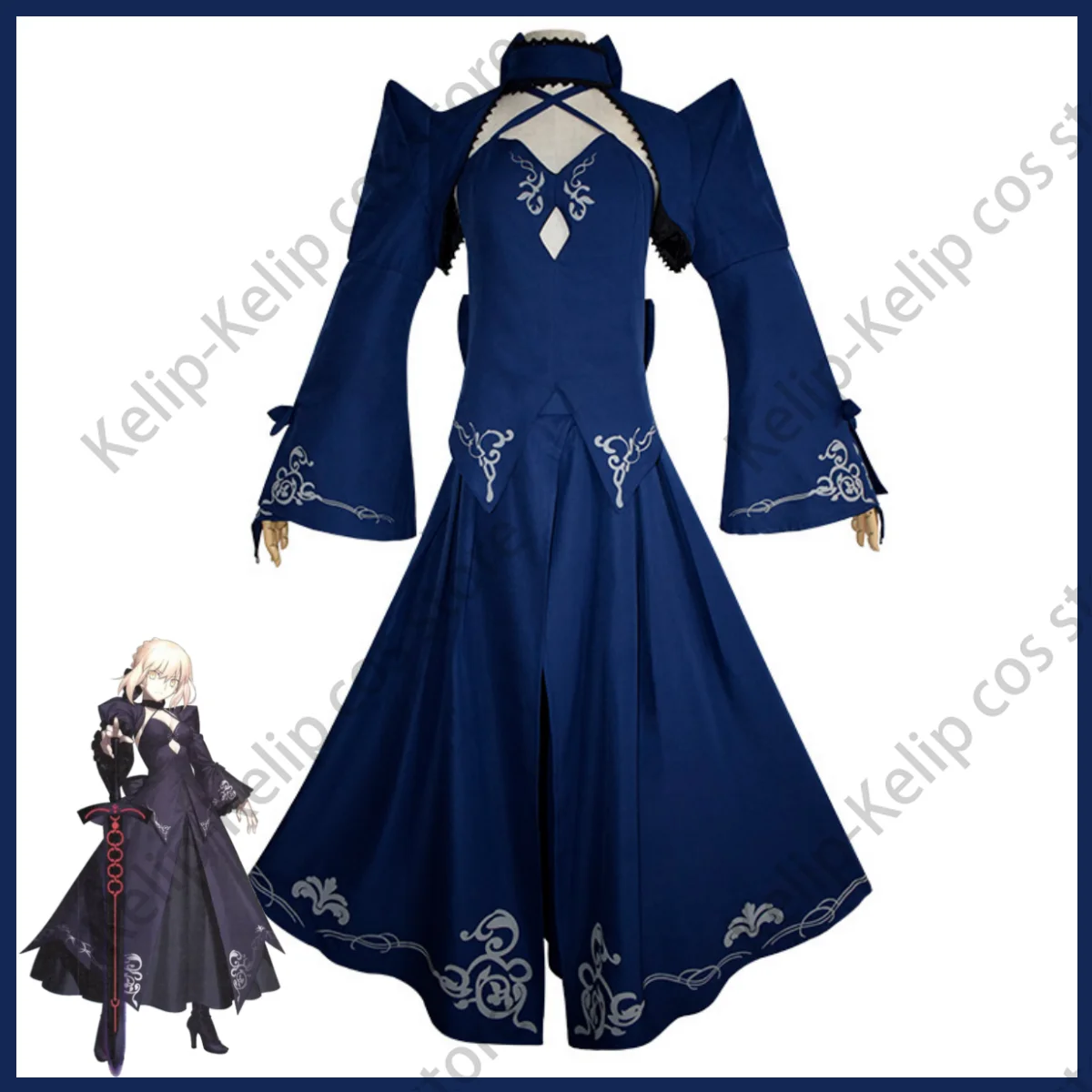 Anime Game Fate/stay Night Arturia Pendragon Cosplay Costume Saber Alter Wig Swordsman Uniform Skirt Woman Sexy Carnival Suit