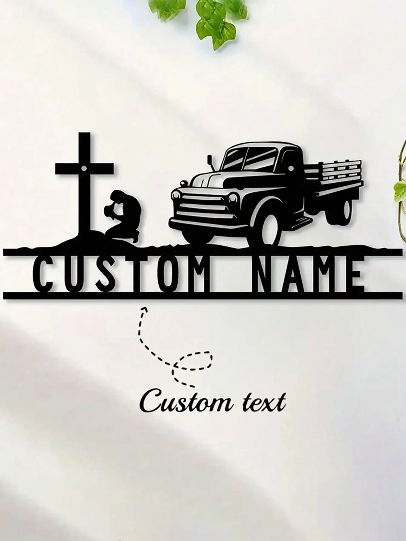 

Custom Trucker Prayer Sign American Vintage Metal Wall Art Decor