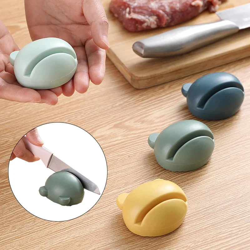 

Kitchen Mini Sharpening Stone Cartoon Knife Sharpener Kitchen Creative Household Multi-function Manual Scissors