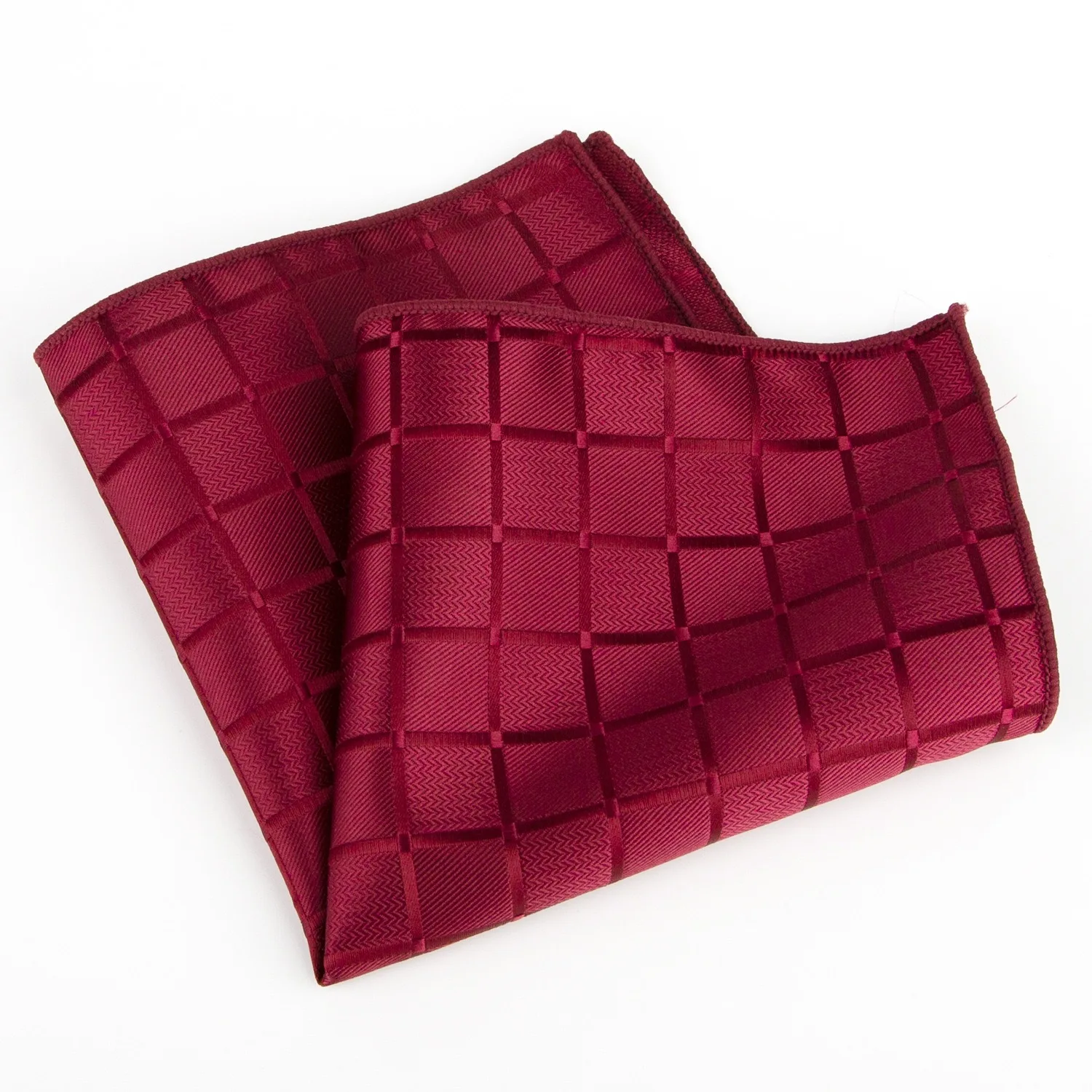 24cm Classic Plaid Pocket Square Mens Red Brown Black Handkerchief British Style Formal Wedding Groom Hanky Tuxedo Accessories