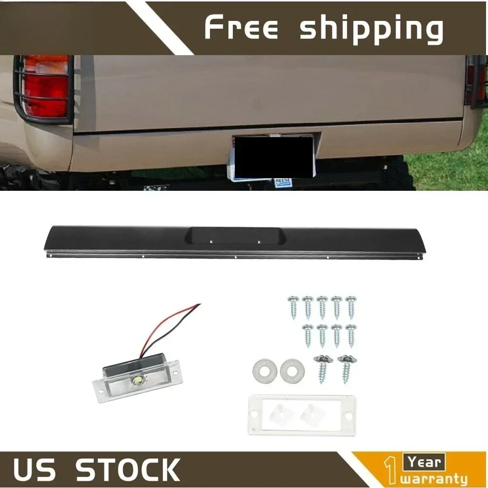 

Rear Bumper Roll Pan Steel w/LED License Plate Light For Toyota Tacoma 1995-2004