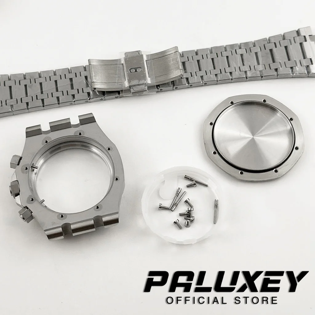 VK63 42 мм сапфировое стекло, высококачественный корпус для часов + ремешок, браслет из твердой нержавеющей стали VK63 VK63A, модифицированный корпус AP, детали