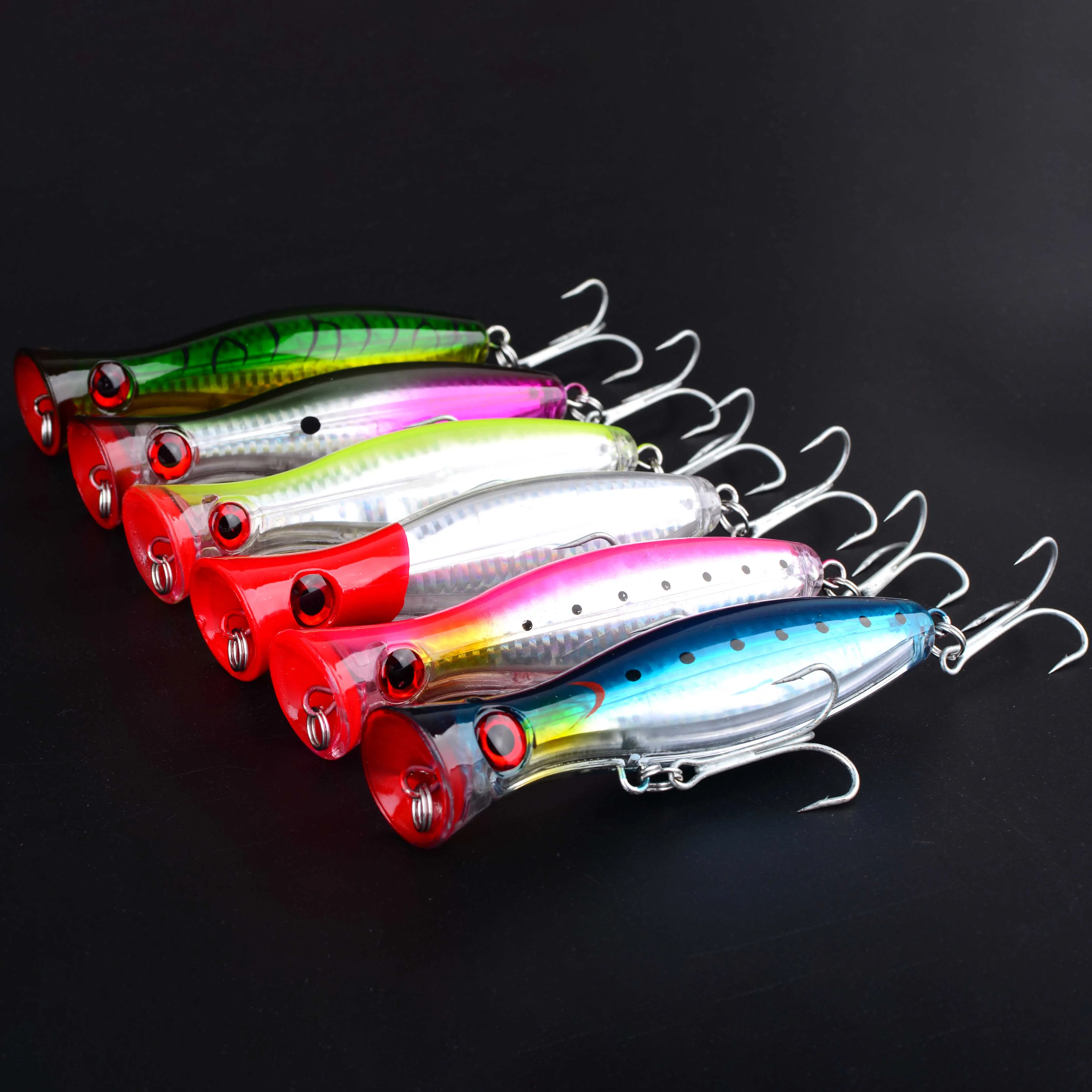1 pièce 13 cm 42g Grand Popper Flottant Wobbler Leurre de Pêche Artificiel en Plastique Dur pour Pêche en Surface et Traîne, Matériel de Pêche à la Carpe