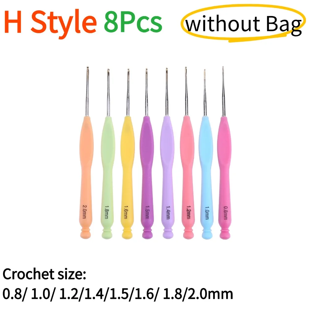 Crochet Hooks Kits Soft Handle Crochet Needles Yarn Weave Knitting Needles Set DIY Weaving Tool