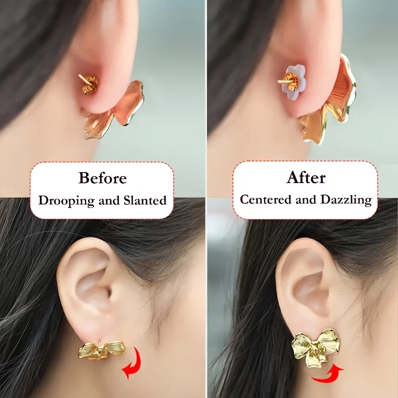 Ear Support Pad, Soft and Hypoallergenic Silicone Earring Back Support, Perfect for Drooping Earlobes