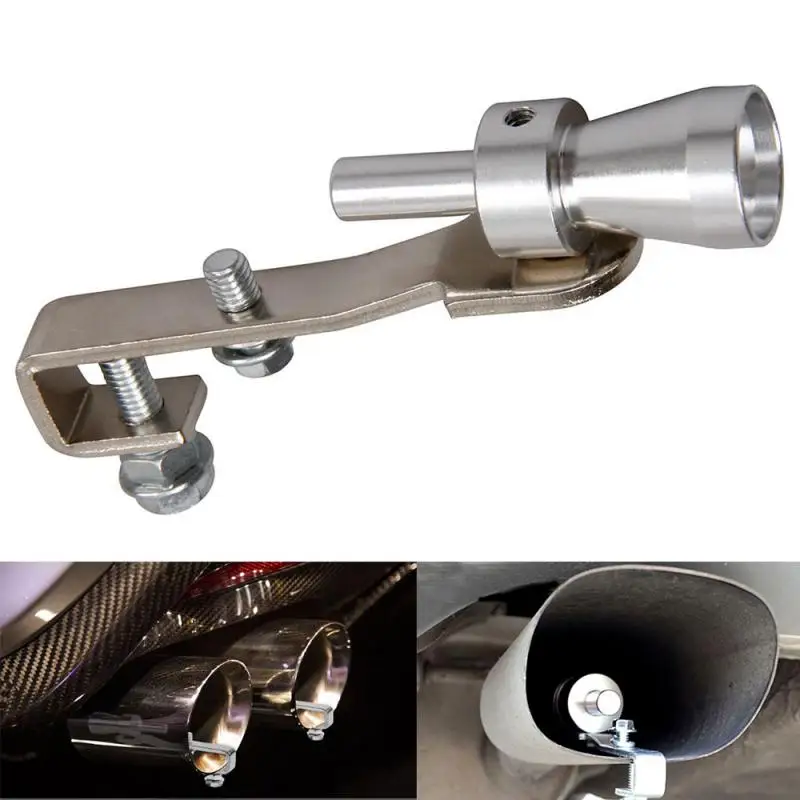 Universal Silver 18mm S Turbo Sound Whistle Muffler Exhaust Pipe Blow Off Valve Exhaust & Exhaust Systems(Motorcycle) Equipment