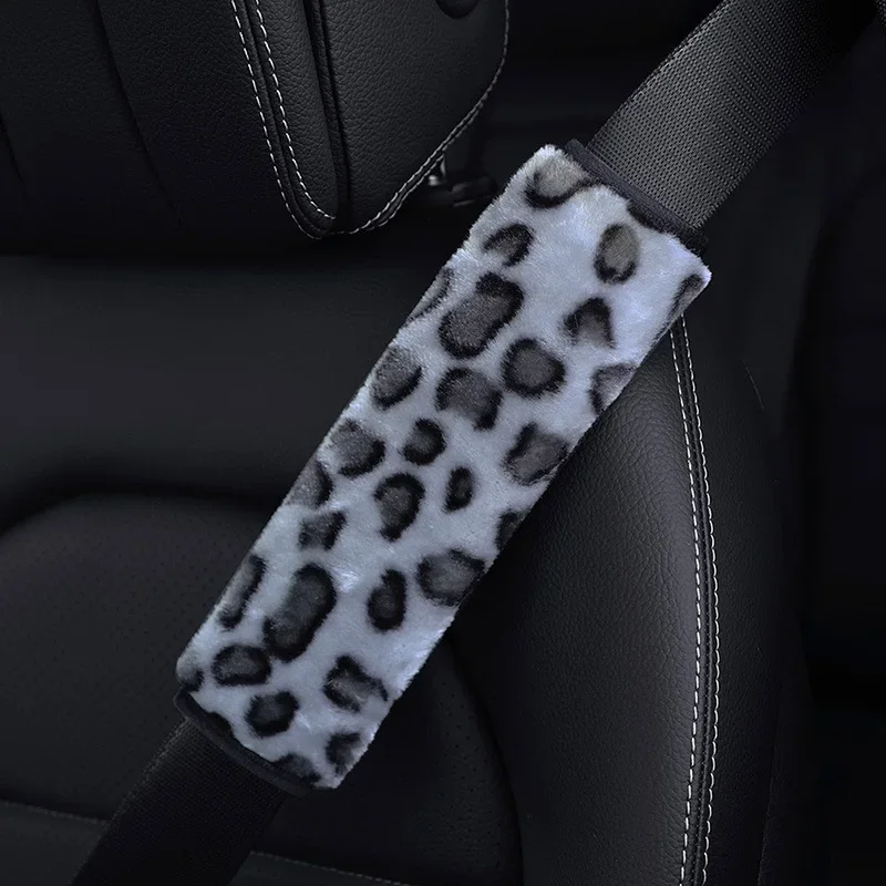 New Leopard Print Car Shoulder Belt Cover Seat Belt Cover Fashionable Pattern Interior Decoration Seat Belt Protector 7*25cm