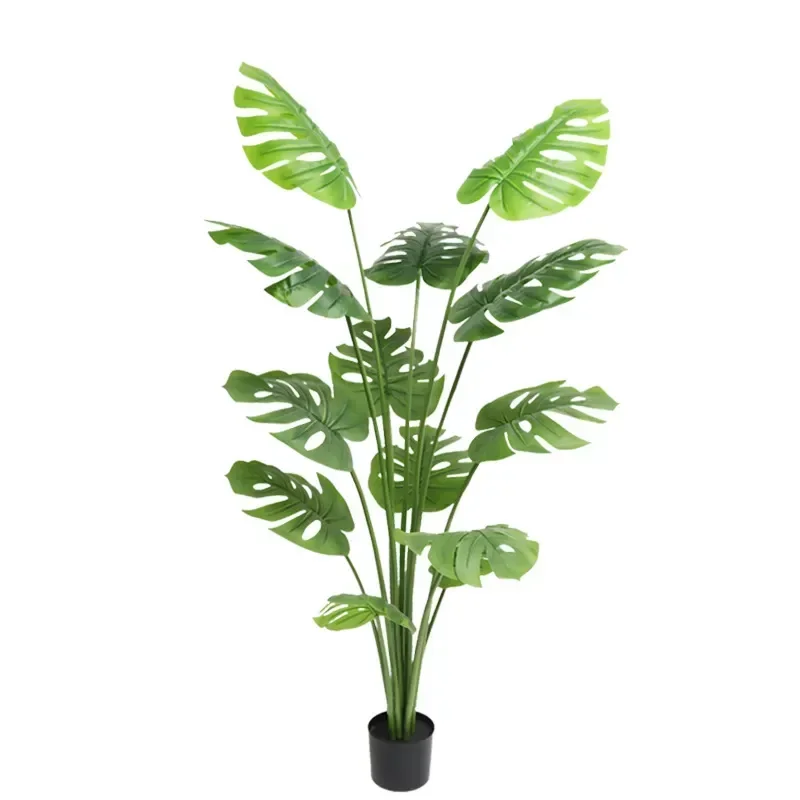 

Artificial Turtle Back Plant Potted Simulation Fake Tropical Green Leaves Plants Home Office Garden Decoration Housewarming Gift