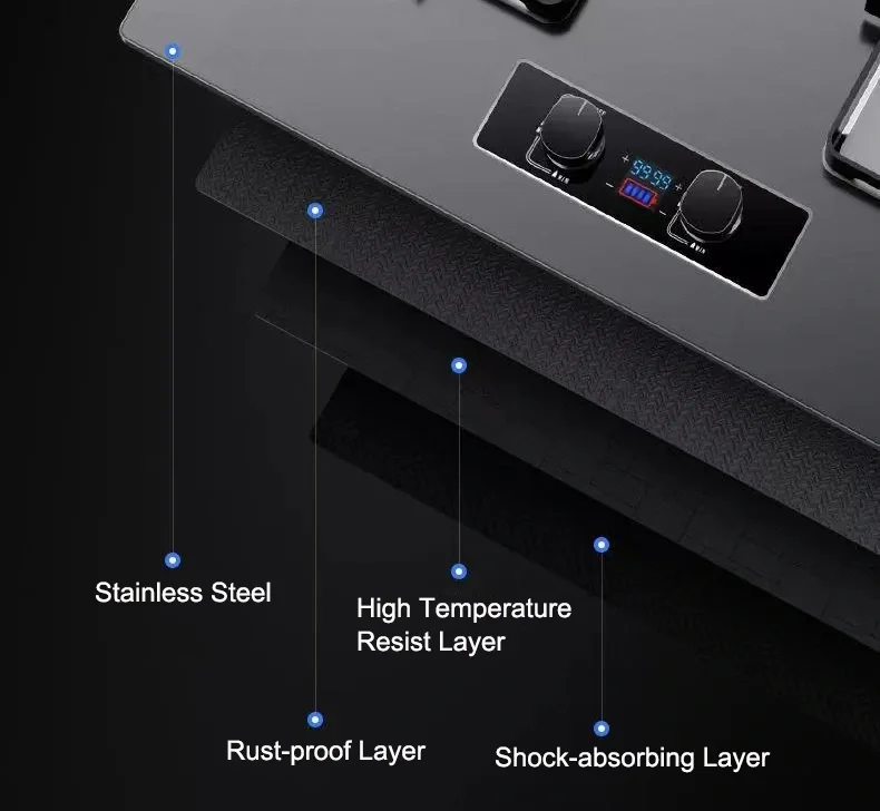 2-Burner Built-in Gas Cooktop - High Quality Stainless Steel Two Head Stove for Professional Kitchens