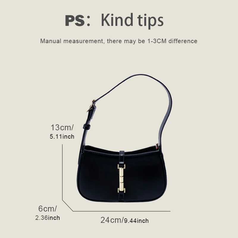 MEDIOW Classic Underarm Bags For Women Luxury Designer Handbags And Purses 2024 New In PU Vintage Lock Decoration Small Shoulder