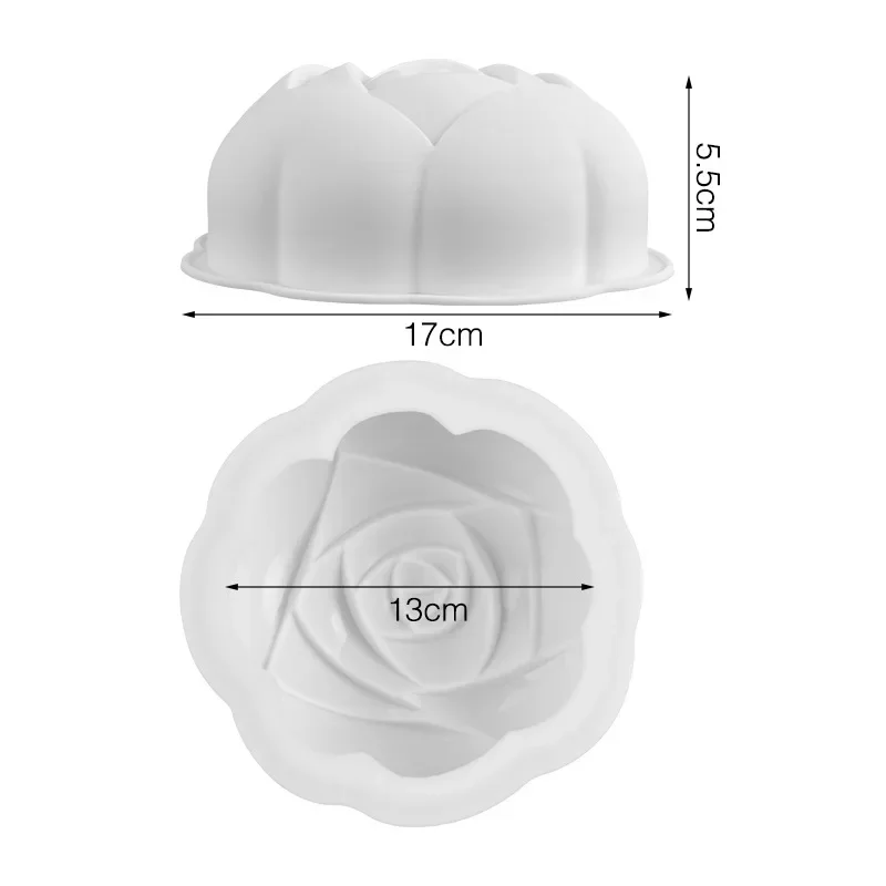 

3D Rose Flower Silicone Baking Pan for Pastry Cake Tray Mold Silicone Baking Mold for Sweets Baking Forms Bakeware