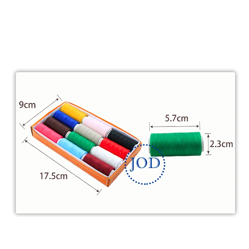 12 Colors 100% Polyester Yarn Sewing Thread Roll Machine Hand Embroidery 150 Meter Each Spool Durable For Home Sewing Kit