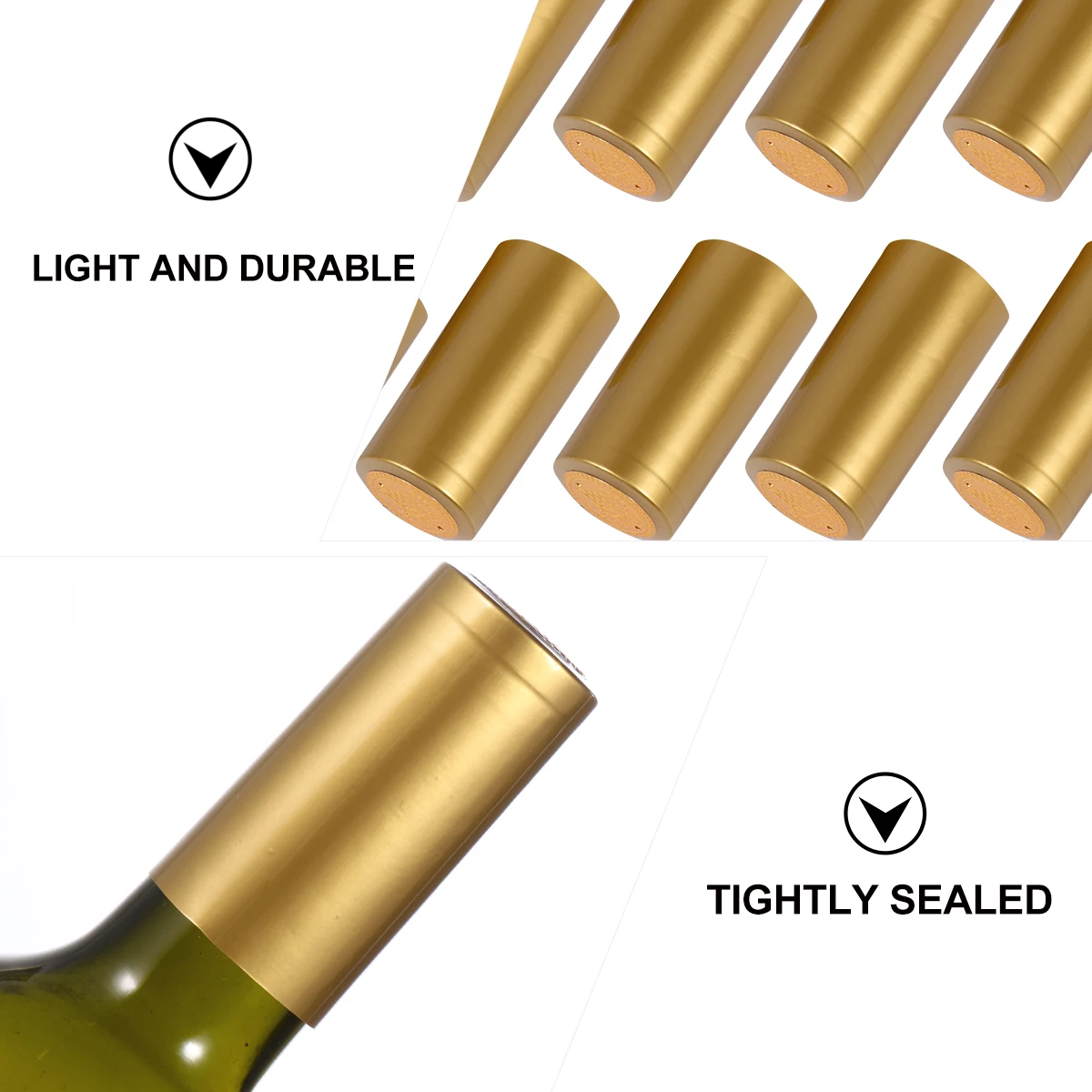 

100pcs Seal Capsules Heat Shrink Covers Tear Off Tabs Plastic Film Foil Wraps for Liquor Bottle Protection