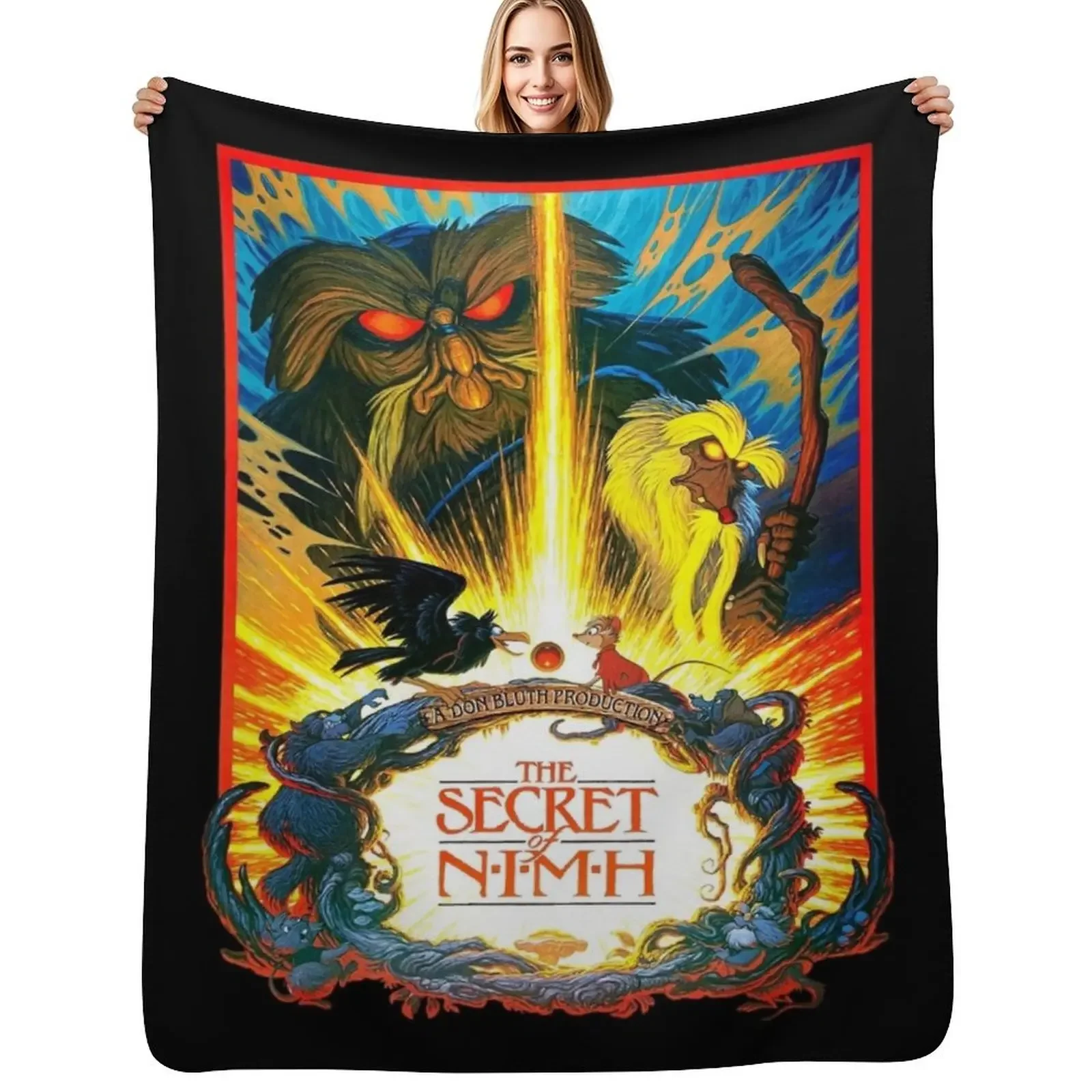 

The Secret of Nimh Throw Blanket Sofa Quilt funny gift manga Blanket