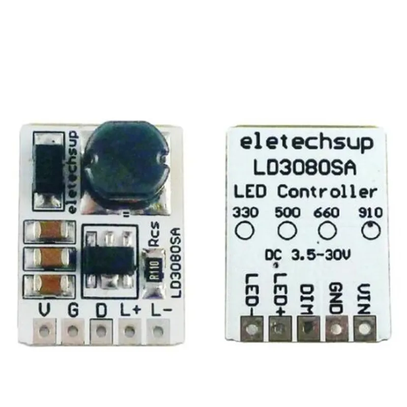 10pcs LD3080SA 20W DC 3.5-30V 330MA/500/660/910MA Step-down HB LED Driver Module