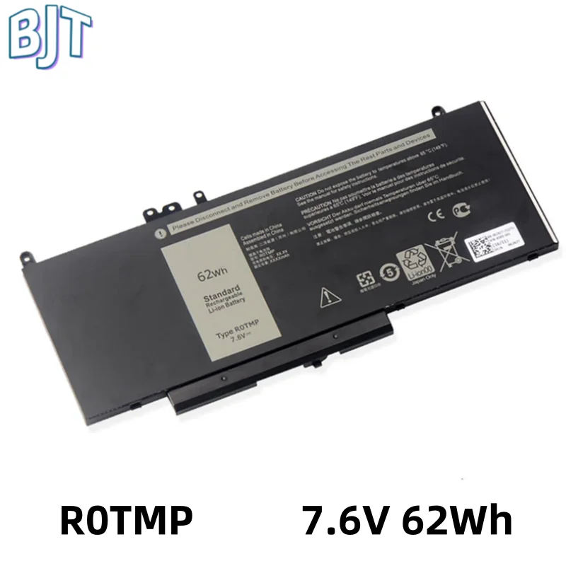 Rechargeable New 7.6V 62Wh R0TMP Laptop Battery Notebook for Dell Latitude E5450 E5550 ROTMP CN-0FDX0T FDX0T WTG3T