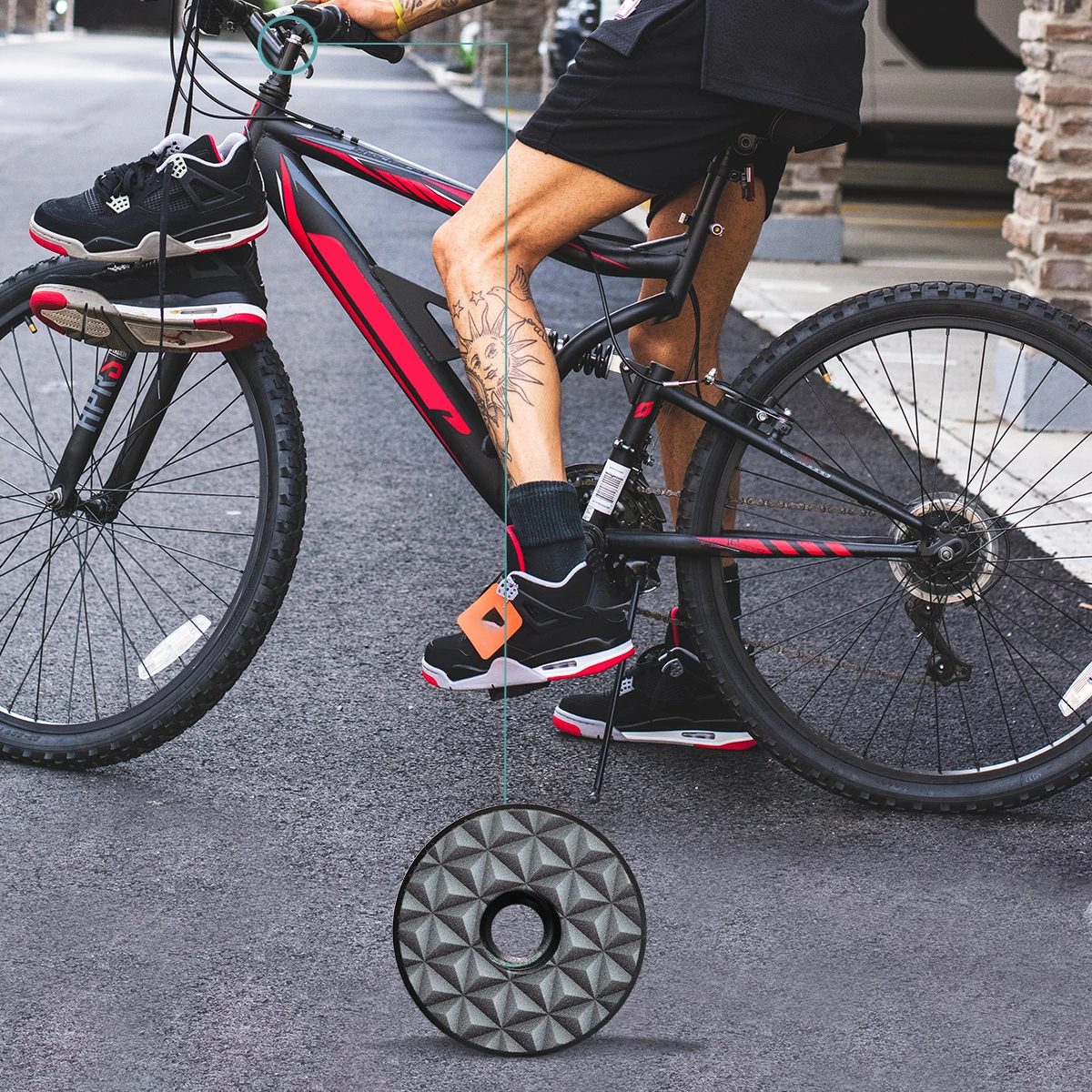 

1pc Bicycle Bowl Bowl Cover Headset Cap Aluminum Professional Lightweight Durable Bike Accessories Mountain Riding
