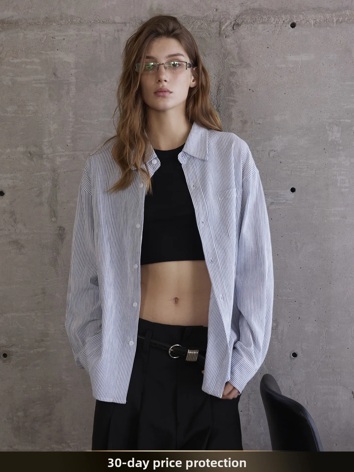 

Retro Japanese Style Long Sleeve Shirt Casual Stripe Patterned Patchwork Collar Autumn Outerwear Breathable Polyester Cotton ...