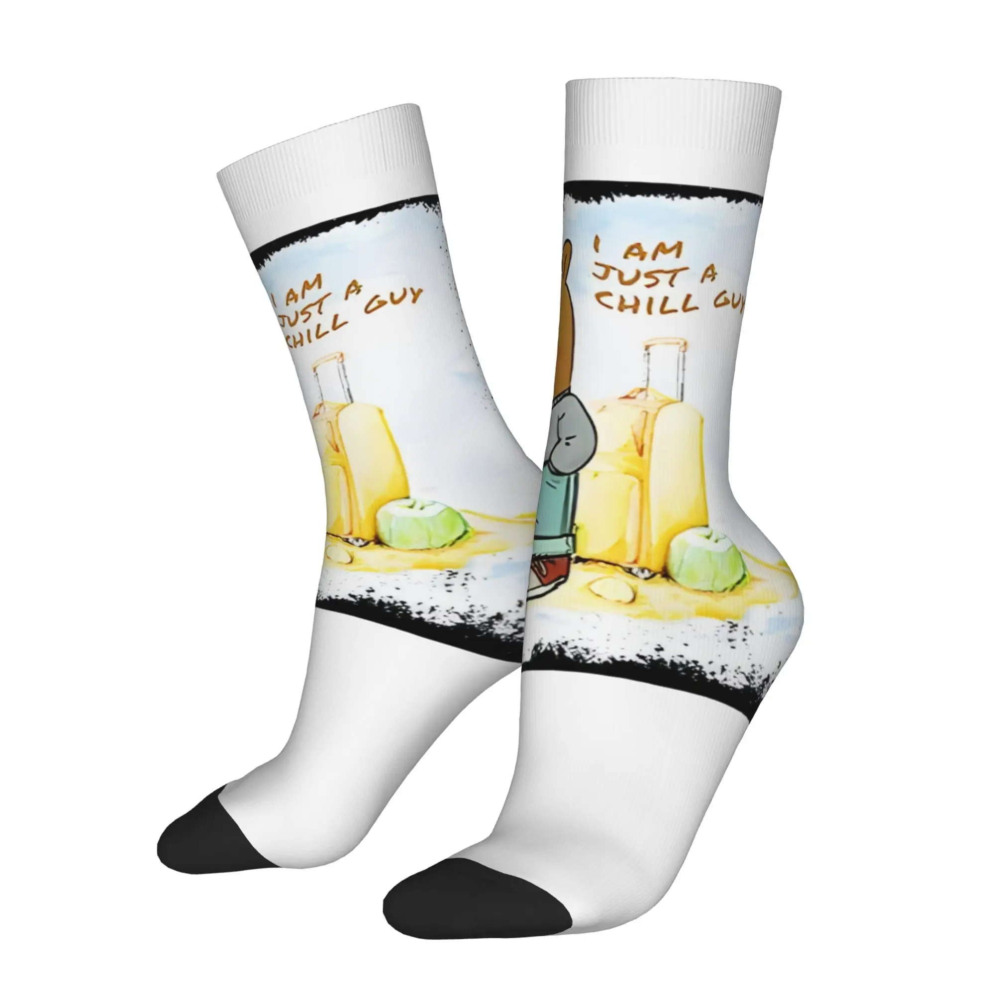 

Funny Sock cChill guy cChill Guy5 Rock Seamless Pattern Printed Men Socks Novelty Men's Socks