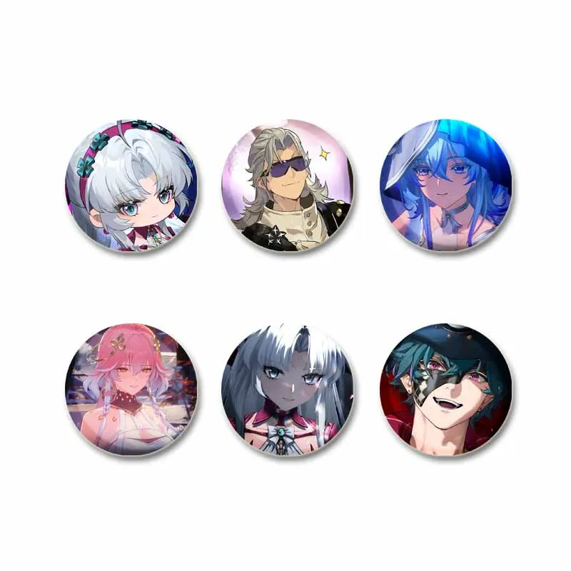 Wuthering Waves Brooch Anime Figure Brant Changli Aalto Button Pins Creative Cartoon Badge Bag Hat Accessories Fans Collect Gift