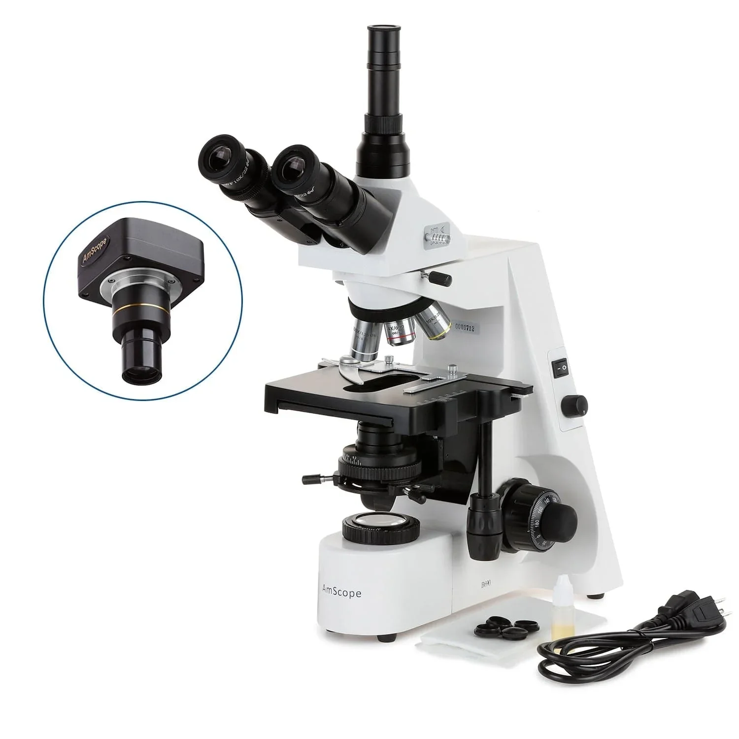 

AmScope Infinity Trinocular Compound Microscope 40X-2500X + 20W Halogen Kohler + 5MP USB 2.0 Camera
