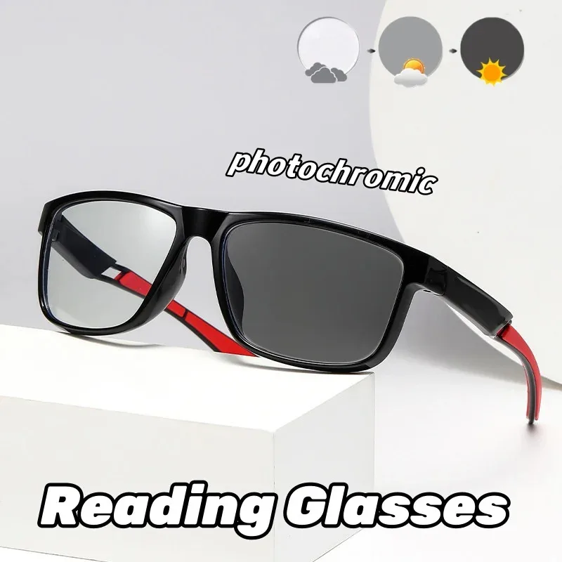 Photochrome Outdoor-Sport-Lesebrille, multifokale Lesebrille mit Doppelfunktion, geeignet für den Einsatz in der Nähe und in der Ferne