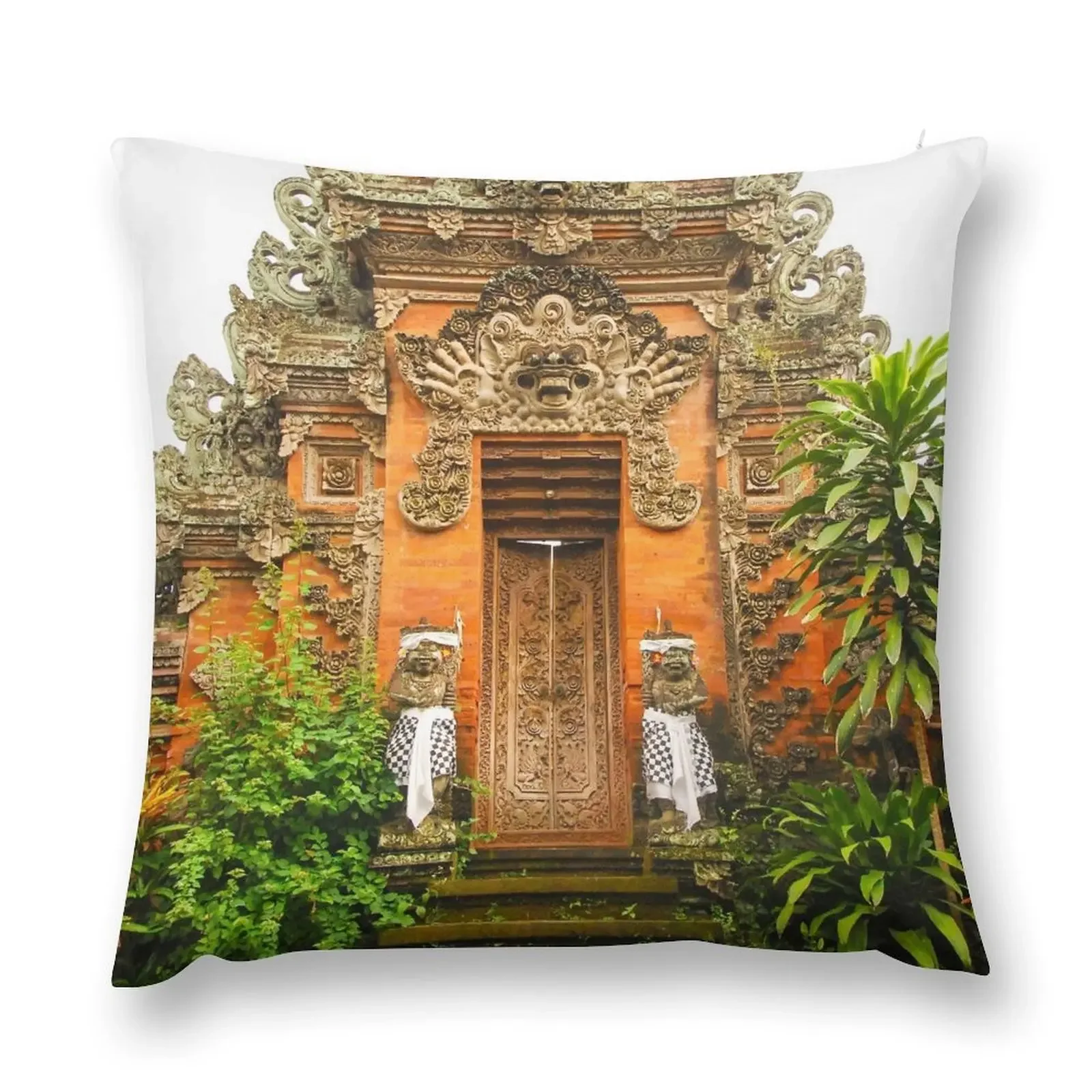 

Ornate Door in Ubud, Bali, Indonesia Throw Pillow Pillowcases luxury decor Sitting Cushion pillow