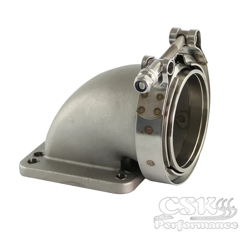 

Для T3 T4 Turbo + зажимы 76 мм 3 дюйма Vband 90 градусов стальной литой коленчатый переходник