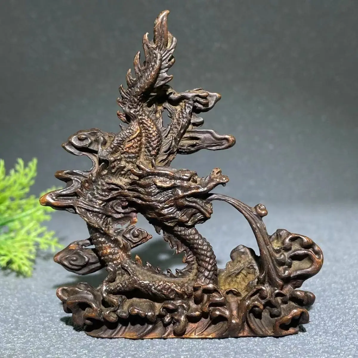 Retro Dragon absorbs water Ornament Decoration Tea Pet Figurines Desk Decor Accessories