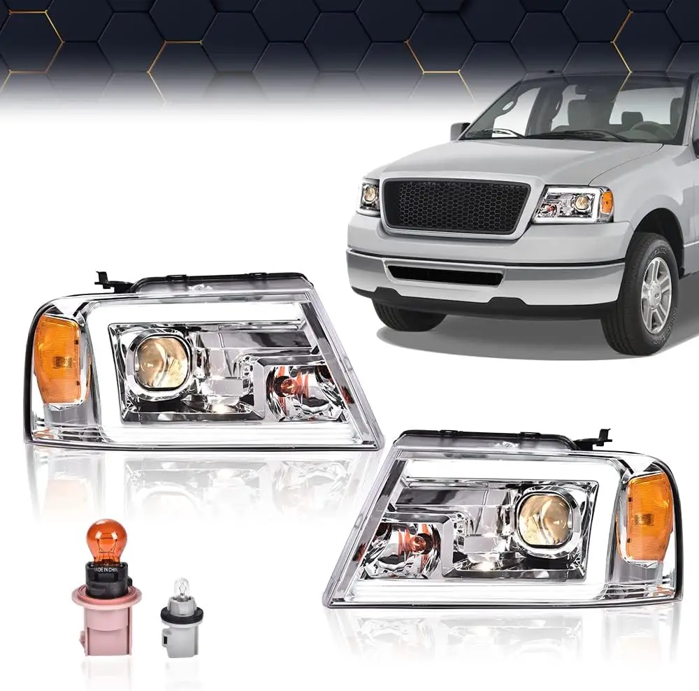 LED DRL Headlights, Compatible with 2004-2008 Ford F150/Fit Lincoln Mark LT 2006-2008(NOT Compatible with 2004 F150 Heritage/Fla