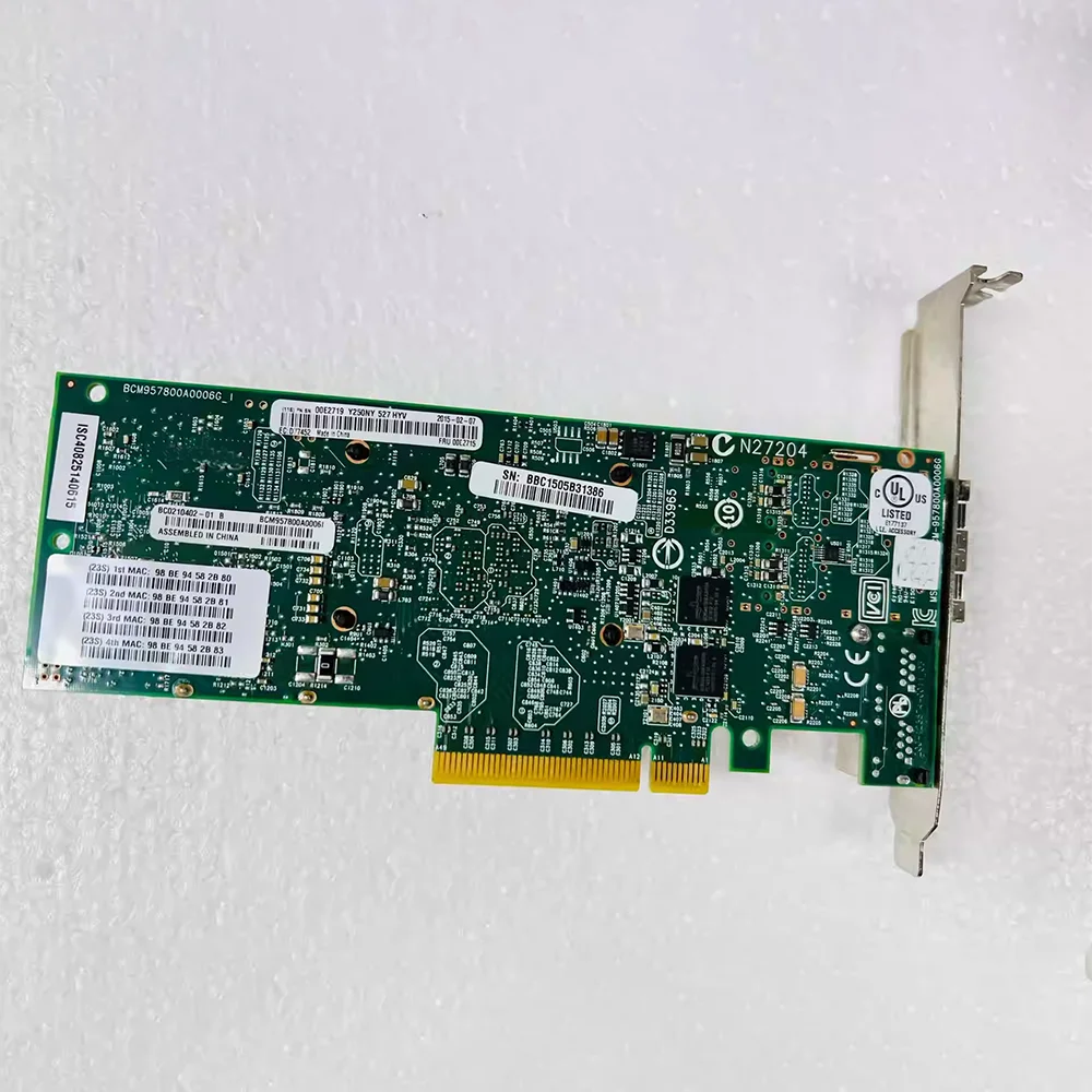 

For IBM EN0S/EN0U PCIe3 10 Gigabit network card With (10Gbx2+1GbEx2) Four Electrical Ports 00E2715 00E2719